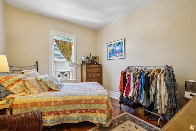 538 S 800 E, Salt Lake City, UT 84102 - bedroom featuring wood finished floors and baseboards
