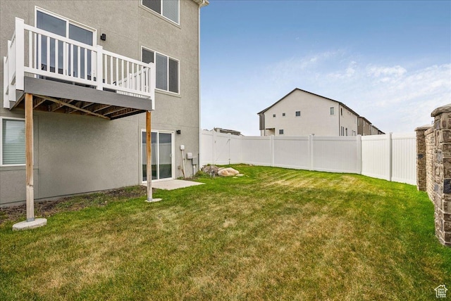 7881 S Highlandpoint Way, West Jordan, UT 84081 - view of yard featuring a wooden deck
