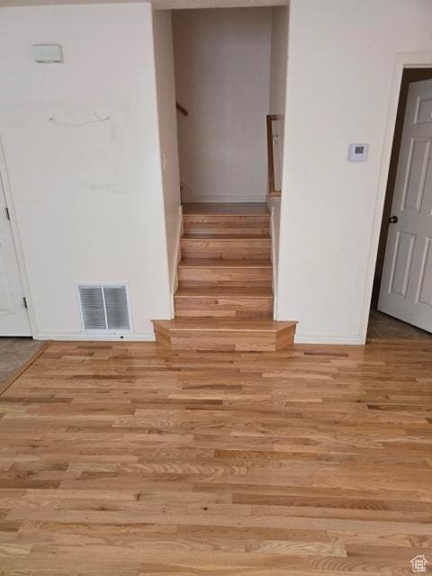834 N Sapphire St, Morgan, UT 84050 - stairway with wood finished floors and baseboards