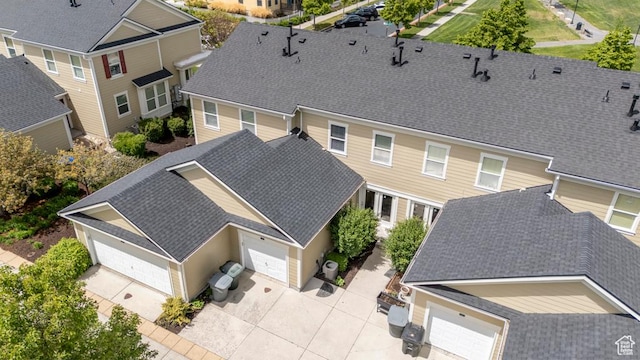 aerial perspective of suburban area