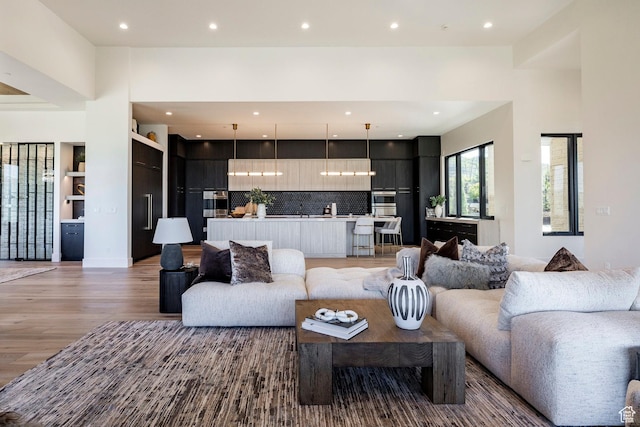 1964 E Upper Lookout Knoll Cir Unit 371, Heber City, UT 84032 - living area featuring recessed lighting and light wood-style floors