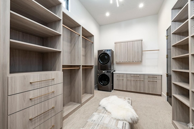 1964 E Upper Lookout Knoll Cir Unit 371, Heber City, UT 84032 - walk in closet with stacked washer / drying machine