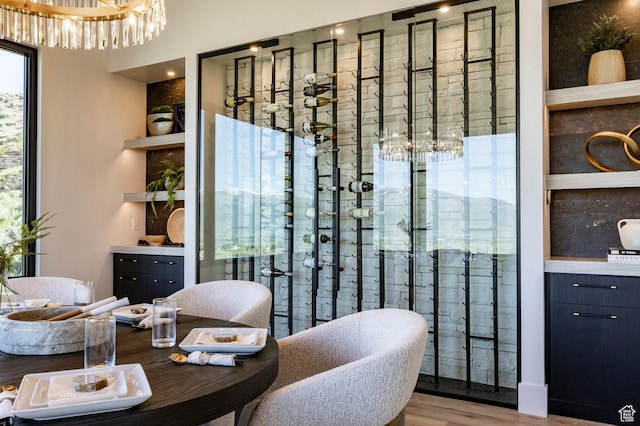 1964 E Upper Lookout Knoll Cir Unit 371, Heber City, UT 84032 - dining space featuring wood finished floors and a chandelier