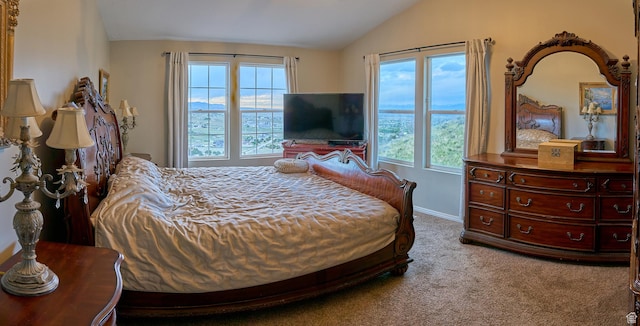 15059 S Rose Creek Ln, Herriman, UT 84096 - bedroom with vaulted ceiling and carpet