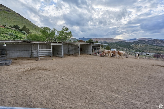 15059 S Rose Creek Ln, Herriman, UT 84096 - horse barn featuring a mountain view