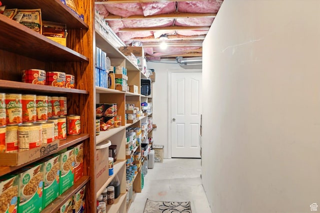 view of storage area