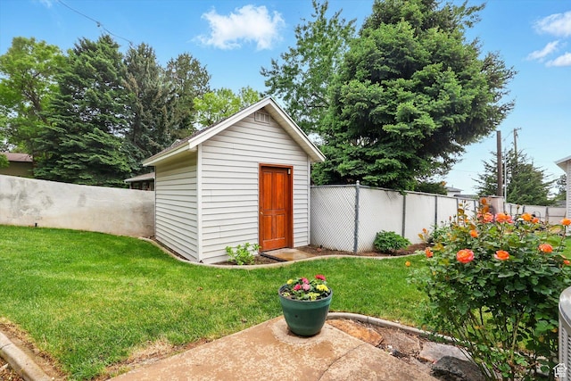 view of shed