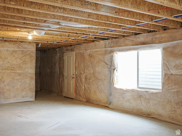view of basement