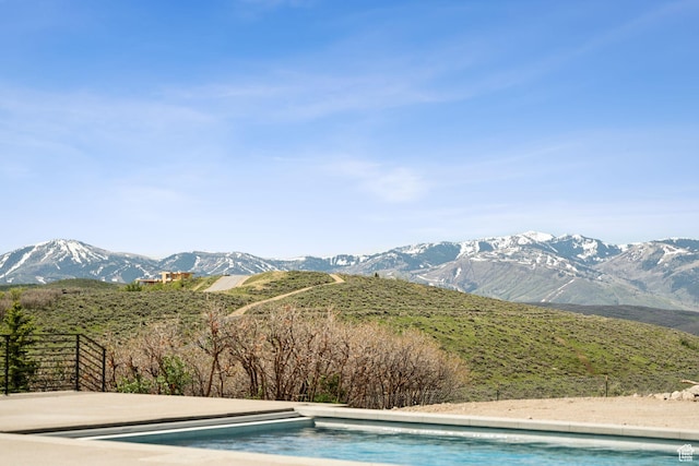 7455 N Promontory Ranch Rd, Park City, UT 84098 - view of swimming pool with a mountain view