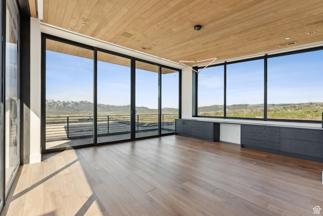 7455 N Promontory Ranch Rd, Park City, UT 84098 - unfurnished sunroom featuring built in study area and a mountain view