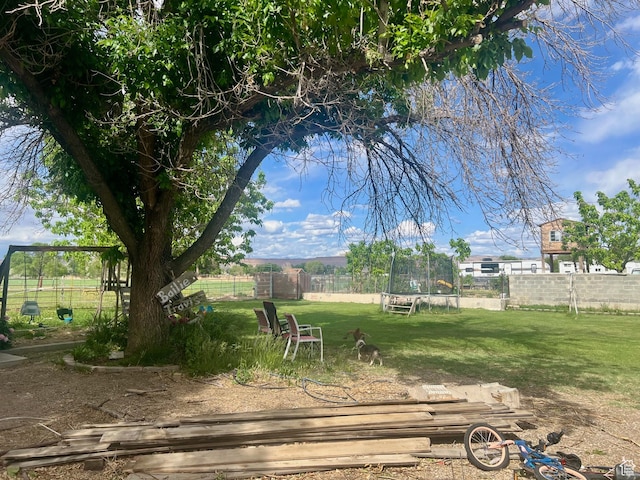 465 E Kings Ln, Green River, UT 84525 - view of yard featuring a trampoline