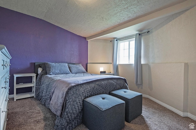 1154 S Montgomery St W, Salt Lake City, UT 84104 - bedroom with a textured wall, carpet, a textured ceiling, and baseboards