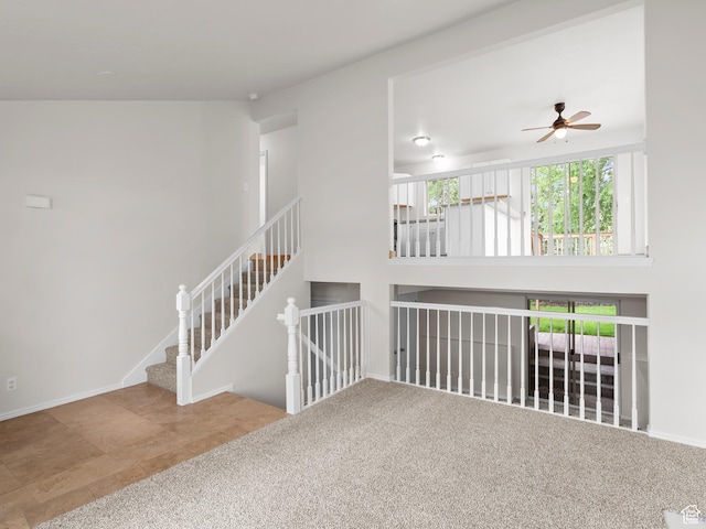spare room with ceiling fan