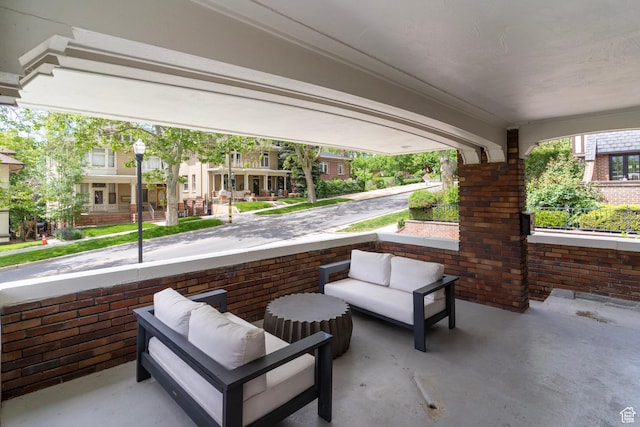 158 N State St, Salt Lake City, UT 84103 - view of patio / terrace featuring a porch and a residential view