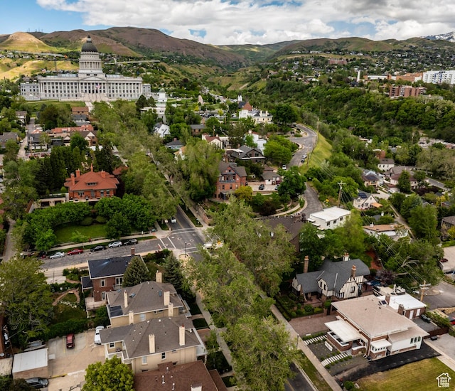 158 N State St, Salt Lake City, UT 84103 - aerial perspective of suburban area featuring a mountainous background