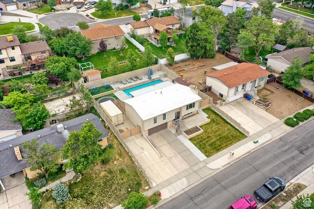 aerial perspective of suburban area