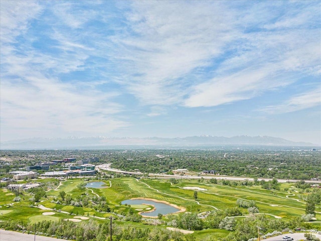 6078 S Heughs Canyon Way, Holladay, UT 84121 - aerial overview of property's location featuring a water and mountain view and a golf club