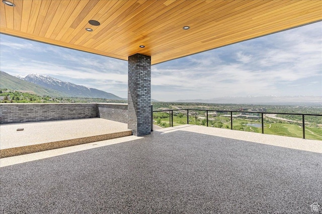 6078 S Heughs Canyon Way, Holladay, UT 84121 - view of patio featuring a mountain view