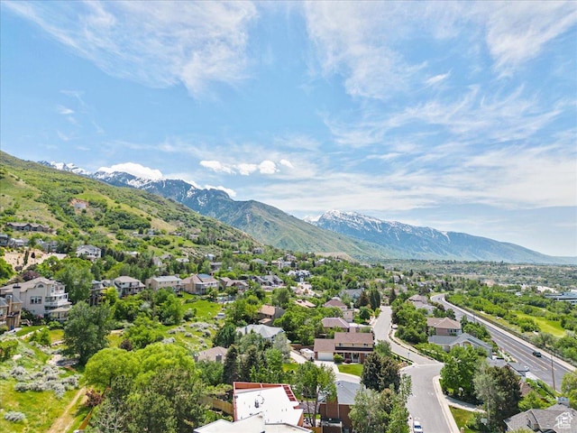 6078 S Heughs Canyon Way, Holladay, UT 84121 - aerial view of residential area with a mountain backdrop
