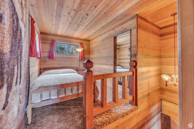 1456 E Weber Wild Rd, Oakley, UT 84055 - bedroom with wooden ceiling and wooden walls