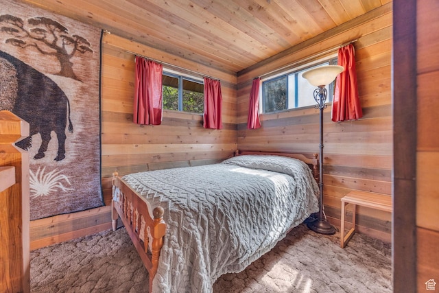 1456 E Weber Wild Rd, Oakley, UT 84055 - bedroom with multiple windows, wood walls, and wooden ceiling