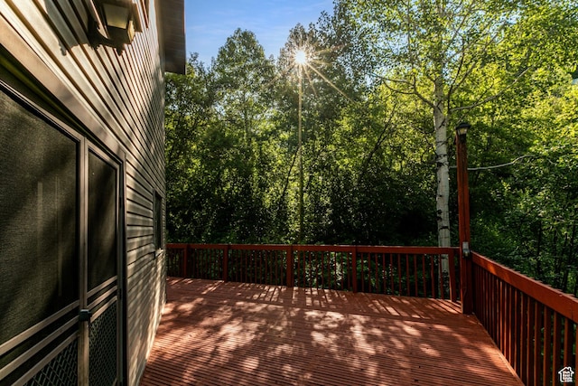 view of wooden deck