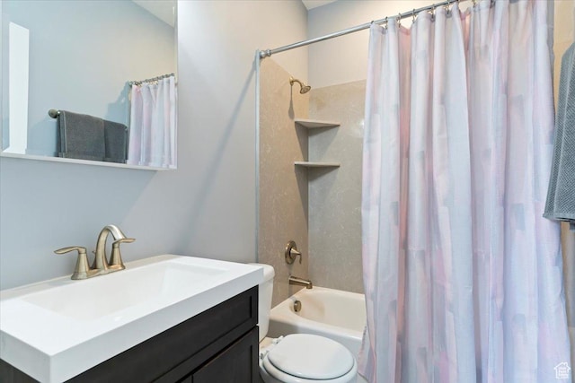 4026 E 4325 N, Eden, UT 84310 - bathroom with shower / bath combination with curtain, toilet, and vanity