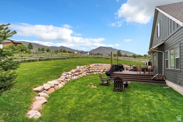 4026 E 4325 N, Eden, UT 84310 - view of yard featuring a deck with mountain view