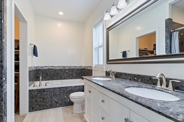 4026 E 4325 N, Eden, UT 84310 - full bath with a spacious closet, a garden tub, double vanity, and toilet