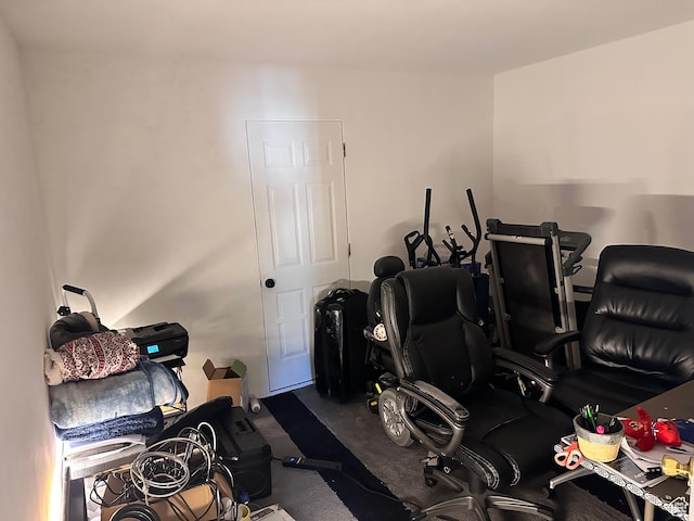 exercise area with carpet