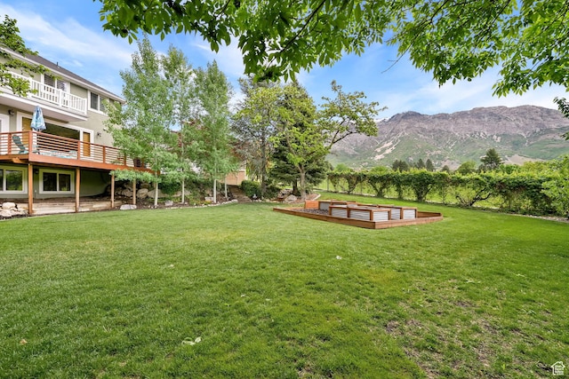857 E 3250 N, North Ogden, UT 84414 - view of yard featuring a deck with mountain view