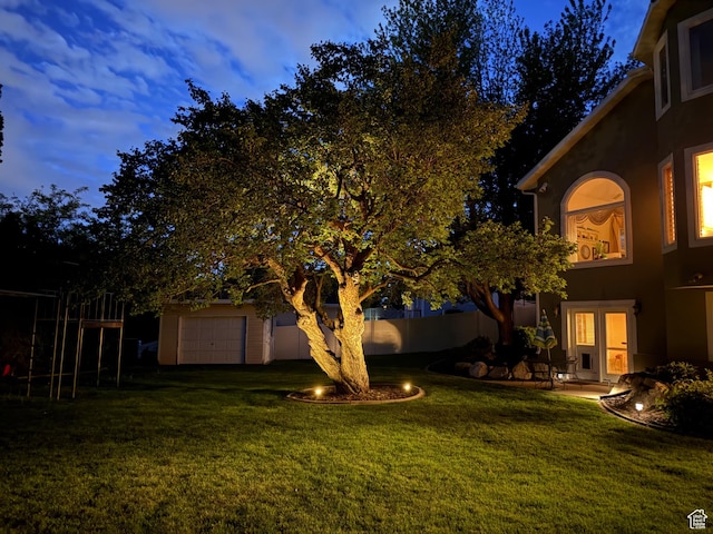 857 E 3250 N, North Ogden, UT 84414 - view of green lawn featuring a garage
