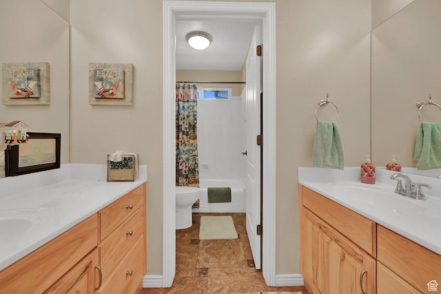 857 E 3250 N, North Ogden, UT 84414 - full bathroom featuring vanity, toilet, and shower / bath combo