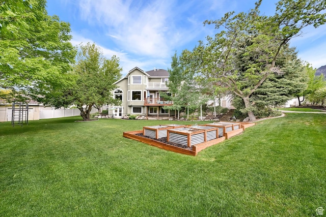 857 E 3250 N, North Ogden, UT 84414 - view of yard with a garden and a balcony
