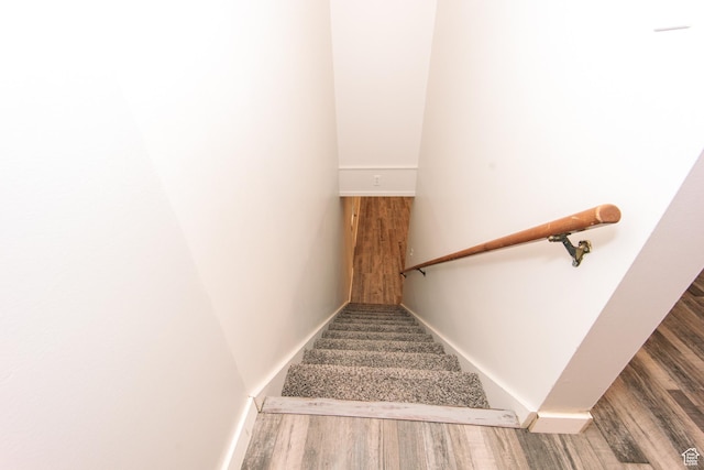 4872 S Burch Creek Dr, South Ogden, UT 84403 - staircase with wood finished floors