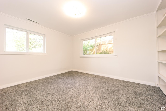 4872 S Burch Creek Dr, South Ogden, UT 84403 - unfurnished room featuring baseboards, carpet flooring, and crown molding