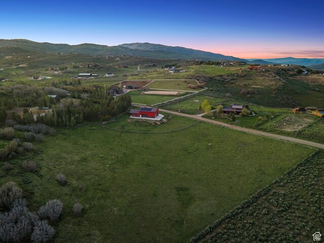 8819 Highfield Rd Unit 61, Park City, UT 84098 - aerial view at dusk of a mountain view and a rural view