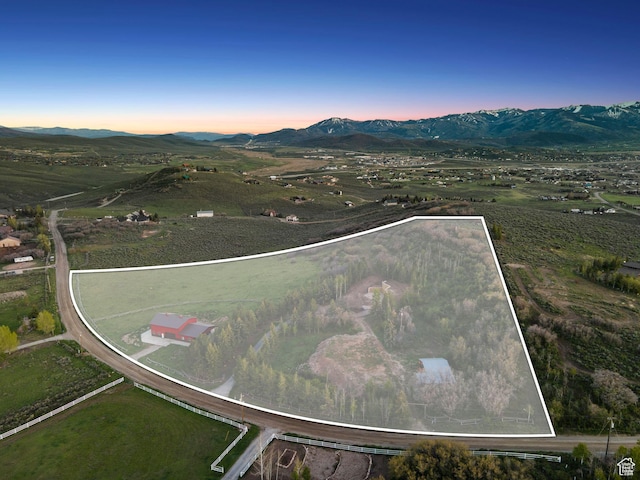 8819 Highfield Rd Unit 61, Park City, UT 84098 - overview of rural landscape with property parcel outlined and mountains