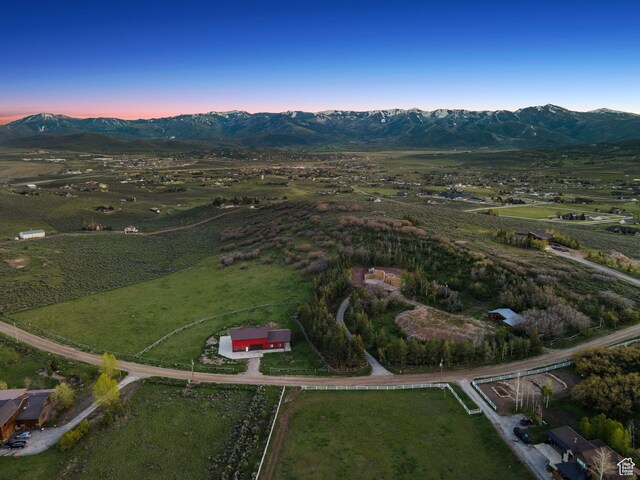 8819 Highfield Rd Unit 61, Park City, UT 84098 - aerial view at dusk of a mountain view and a view of rural / pastoral area