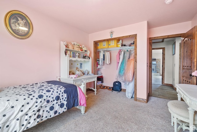 2521 W Ridgeline Rd, Stockton, UT 84071 - carpeted bedroom featuring a closet