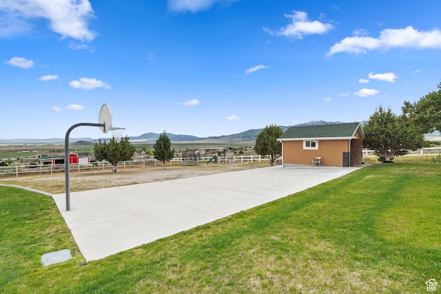 2521 W Ridgeline Rd, Stockton, UT 84071 - view of basketball court featuring a mountain view