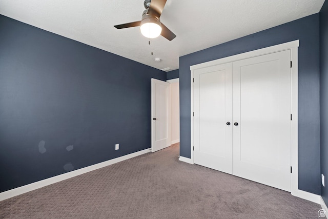 11413 S Kitty Hawk Rd W, South Jordan, UT 84009 - unfurnished bedroom featuring carpet, baseboards, a closet, and ceiling fan