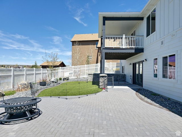 123 Red Hawk Ave, Evanston, WY 82930 - view of patio with a balcony