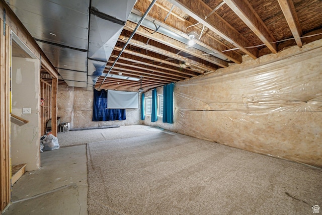 view of basement
