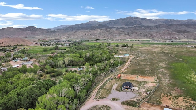 1665 S Kennedy Dr, Marysvale, UT 84750 - aerial view of property and surrounding area featuring a mountain backdrop and rural landscape