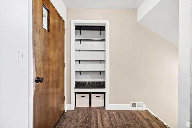 910 W 370 S, Logan, UT 84321 - interior space featuring dark wood-style floors and baseboards