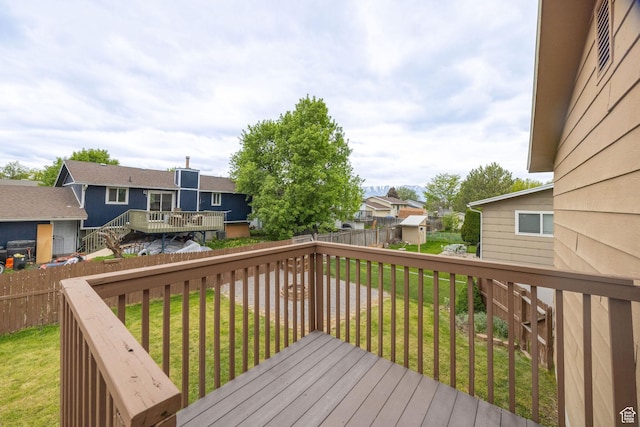 910 W 370 S, Logan, UT 84321 - wooden terrace featuring a residential view