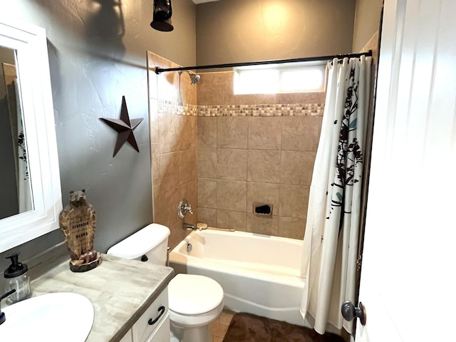 358 E 2970 S, Naples, UT 84078 - bathroom with shower / bathtub combination with curtain, toilet, and vanity