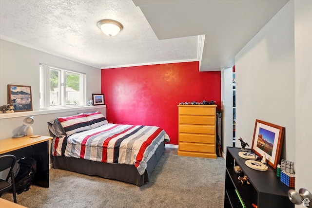 634 W 600 N, Brigham City, UT 84302 - carpeted bedroom with ornamental molding and a textured ceiling