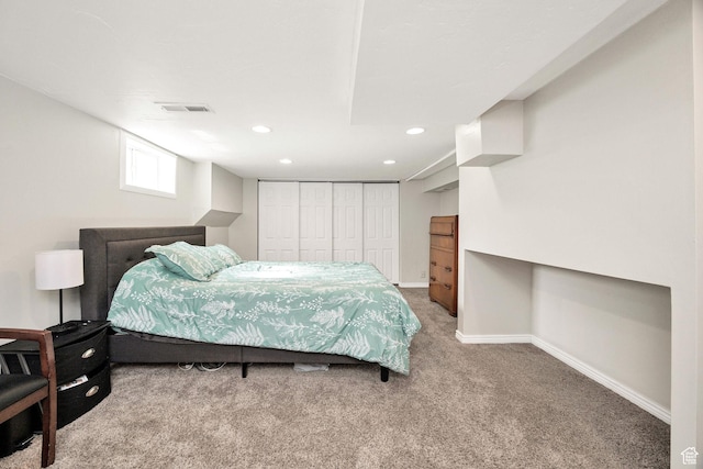 47 E 300 S, Hyrum, UT 84319 - bedroom with carpet, recessed lighting, a closet, and baseboards